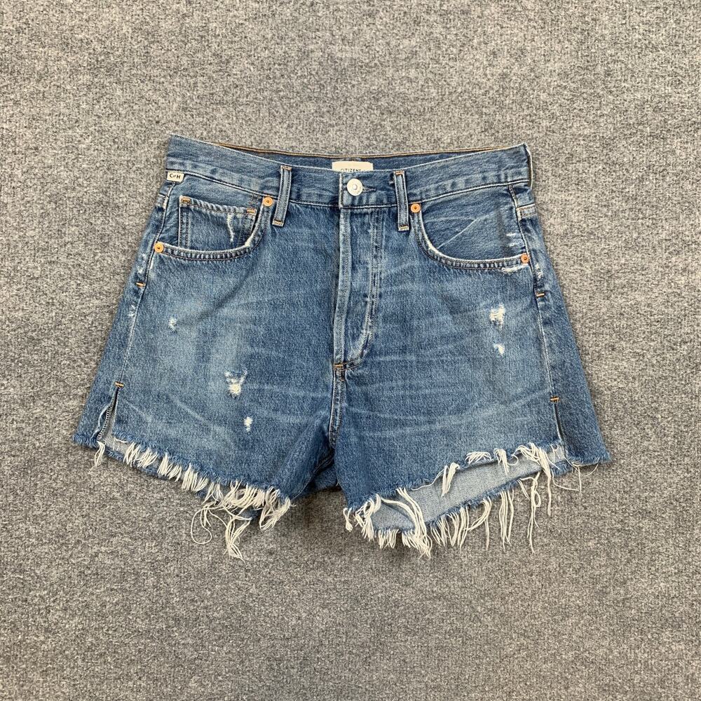 Citizens Of Humanity Shorts Womens 25 Denim Marlow Vintage Fit Cutoff Button Fly - Picture 2 of 12